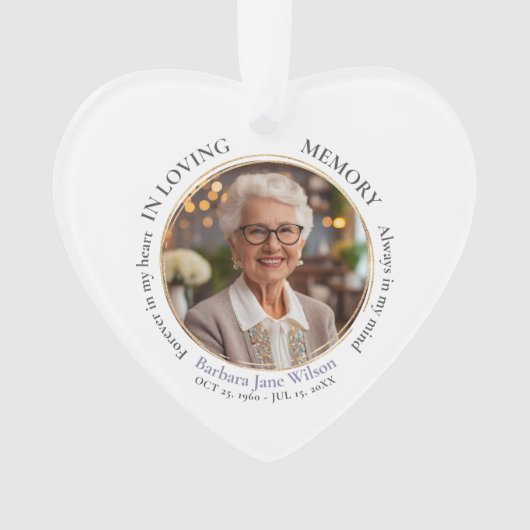 Elegant In Loving Memory Memorial Funeral Keepsake (devant)