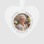 Elegant In Loving Memory Memorial Funeral Keepsake (dos)