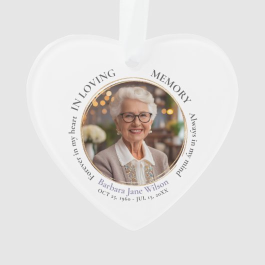 Elegant In Loving Memory Memorial Funeral Keepsake (dos)