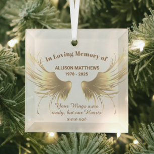 Elegant in Loving Memory of the Memorial Glas Ornament