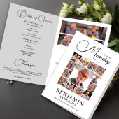 Elegant In Loving Memory Photo Funeral Program  Flyer
