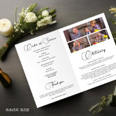 Elegant In Loving Memory Photo Funeral Program  Flyer