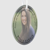 Elegant “In Loving Memory” Photo Ornament (voorkant)