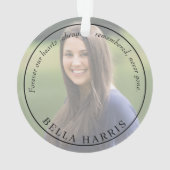 Elegant “In Loving Memory” Photo Ornament (achterkant)