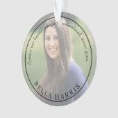 Elegant “In Loving Memory” Photo Ornament (voorkant)