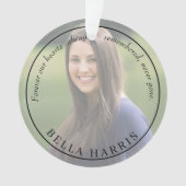 Elegant “In Loving Memory” Photo Ornament (voorkant)