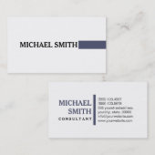 Elegant Independence Modern Plain White Visitekaartje (Voorkant / Achterkant)