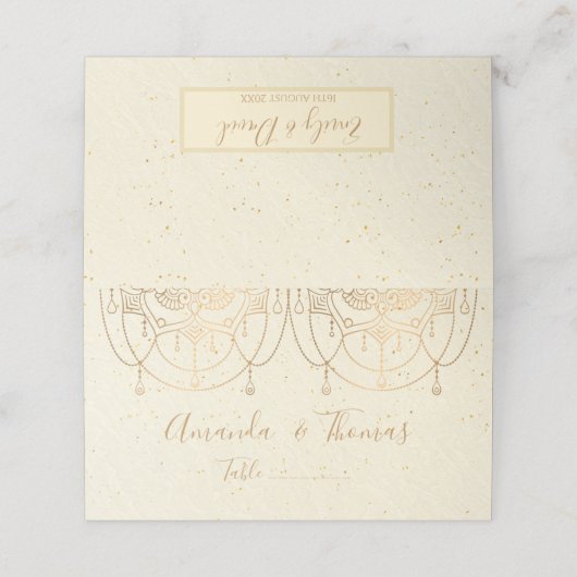 Elegant Indiaans traditioneel design bruiloft (Buitenkant ongevouwen)