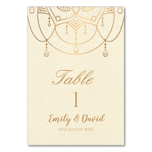 Elegant Indiaas traditioneel design Weddenschap Kaart (Voorkant)