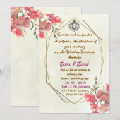 Elegant Indian Wedding Reception Party Invitation (Devant / Derrière)