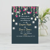 Elegant Indian Wedding Sangeet Ceremony Invitation (Debout devant)