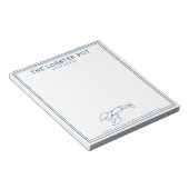 Elegant Indigo Blue Lobster/Seafood Restaurant Notitieblok (Schuin)