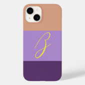 Elegant Indigo Colourblock Monogram Initiaal Lette Case-Mate iPhone Case (Achterkant)