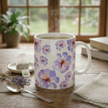 Elegant Indigo Waterverf Bloemmotief