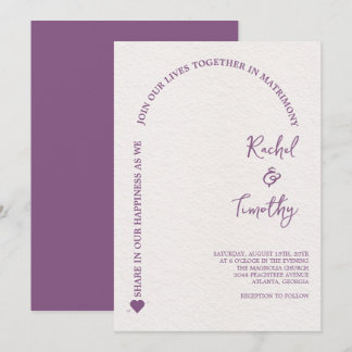 Elegant ingelijst in Faith Hot Pink Wedding Kaart