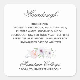 Elegant Ingrediënten Label White Logo Boutique