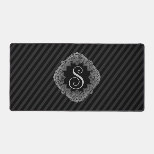 Elegant, initiaal als monogram bureaumat (Voorkant)
