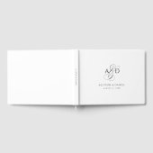 Elegant Initiaal Script Monogram klassieke bruilof Gastenboek (Volledig)