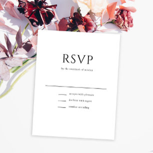 Elegant Initiaal Script Monogram klassieke bruilof RSVP Kaartje