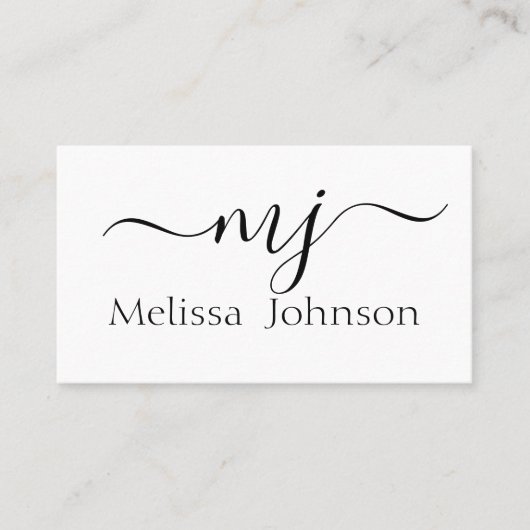 Elegant initiaal visitekaartje (Voorkant)