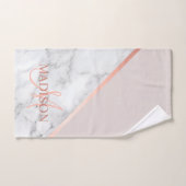 Élégant initial en rose moderne (Serviette à main)