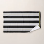 Elégant initial noir et blanc or découpé (Serviette à main)