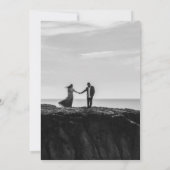 Elegant Initialen Refined Wedding Invitation Kaart (Achterkant)