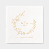 Elegant Initials Botanical Gold Classy Wedding (Recto)