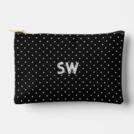 Elegant Initials Polka Dot Gift Pouch Etui