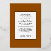 Elegant Ink Script Photo Afstudeerder Rust Oranje  Folie Uitnodiging (Achterkant)