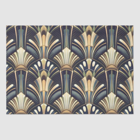 Elegant Intricate Art Deco Luxury Gold Tissuepapier (Voorkant)