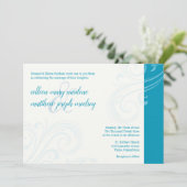 Elégant Invitation Aqua, Caroline Mariage (Debout devant)
