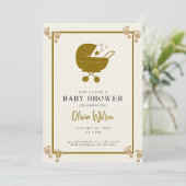 Élégant Invitation Baby shower (Debout devant)