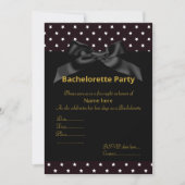 ÉLÉGANT INVITATION BACHELORETTE BLANC BLACK BOW (Devant)