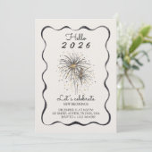 Elegant invitation card for a 2026 new year  (Debout devant)