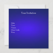 Elégant Invitation d'anniversaire Royal Blue Pearl (Dos)