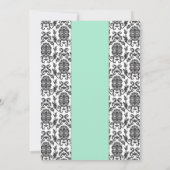 Élégant Invitation de Baby shower Damask (Dos)