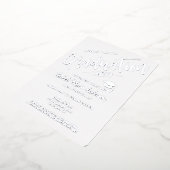 Élégant Invitation de graduation moderne Silver Fo (Rotation)