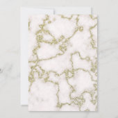 Élégant Invitation de la partie en marbre blanc et (Dos)