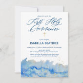 Élégant Invitation de la première sainte communion (Devant)