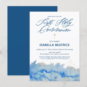 Élégant Invitation de la première sainte communion