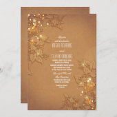 Élégant Invitation de mariage avec Branches de Str (Devant / Derrière)