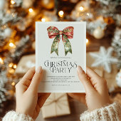 Élégant Invitation de Noël rouge et vert