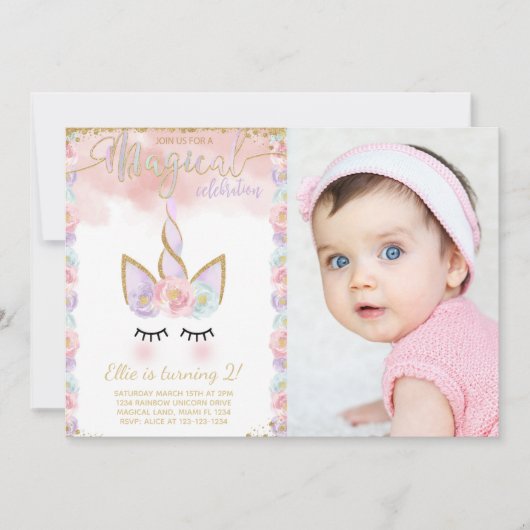 Élégant Invitation de parti modifiable (Devant)