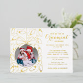 Élégant Invitation de vacances Échange d'ornement (Debout devant)