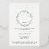 Élégant Invitation du 25e anniversaire de la fête  (Recto)