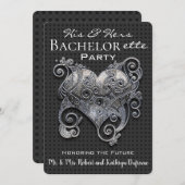 Élégant Invitation du Bachelorette (Devant / Derrière)
