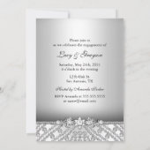 Élégant Invitation du groupe d'engagement Diamond  (Dos)