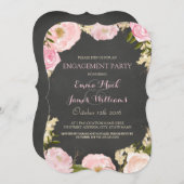 Élégant Invitation du groupe d'engagement du table (Devant / Derrière)