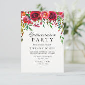 Élégant invitation du Parti Quinceanera à la Fleur (Debout devant)